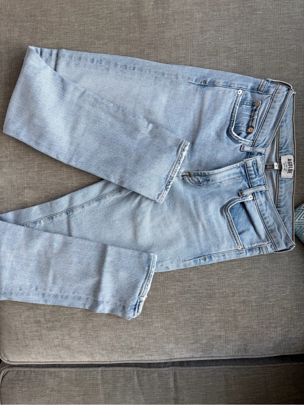 Agolde Light Blue Straight Leg Jeans